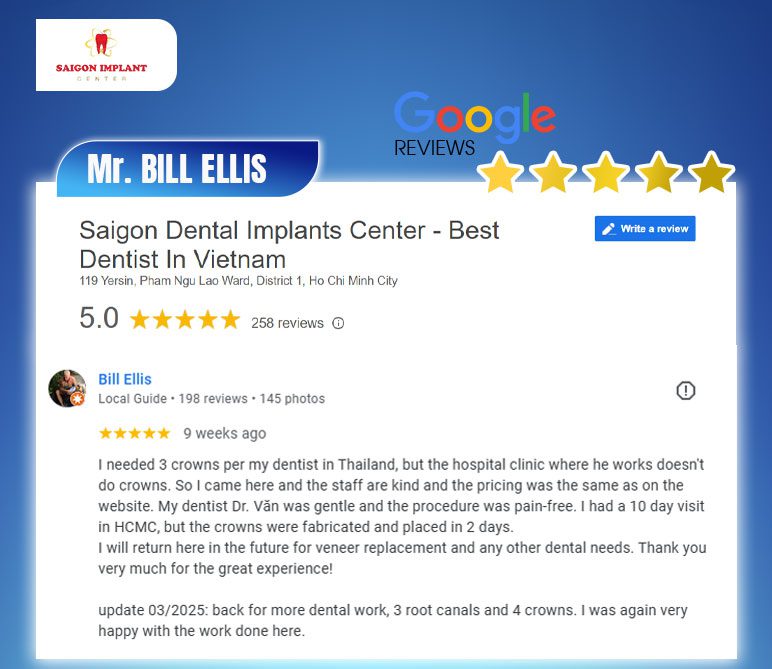 The patient gave positive feedback after the treatment