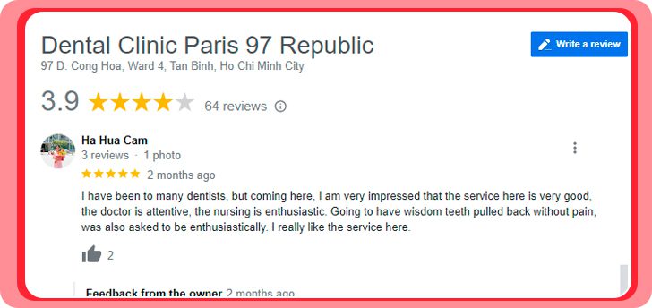 review of paris dental clinic
