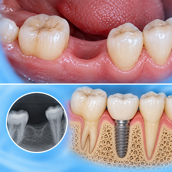 missing molar tooth