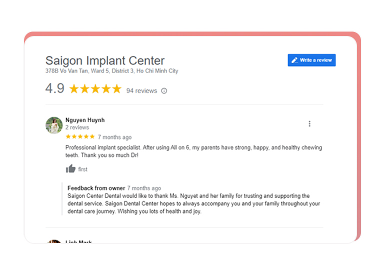 review of saigon dental implants center