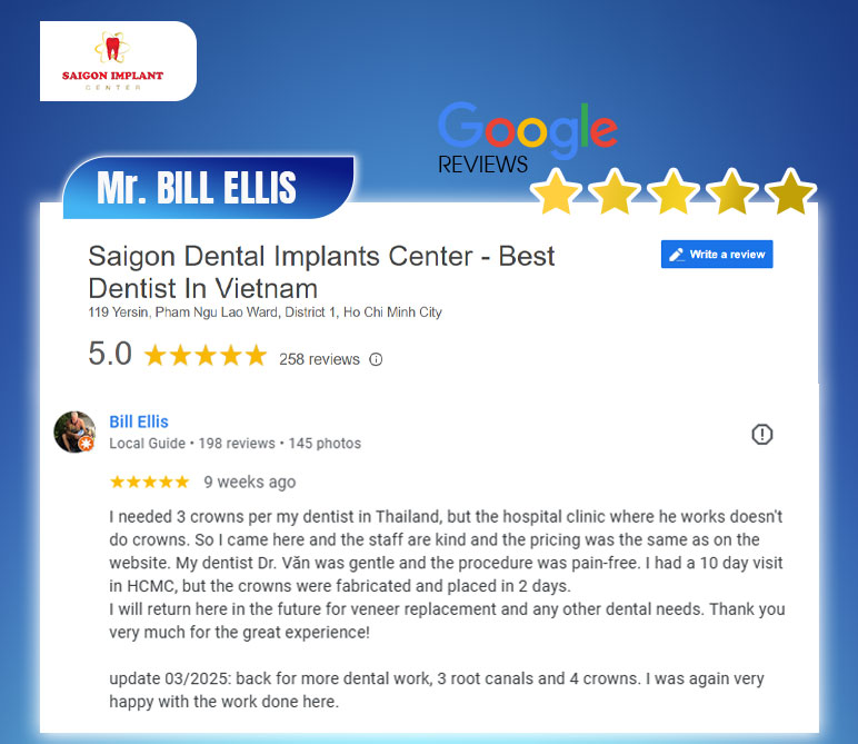 The patient gave positive feedback after the treatment