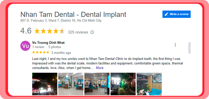 review of nhan tam dental clinic