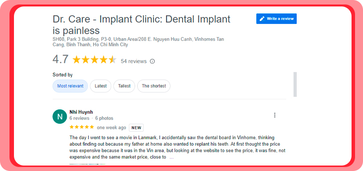 review of drcare dental