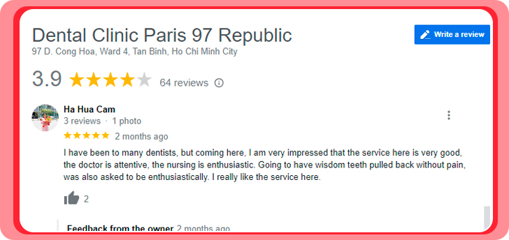 review of paris dental clinic