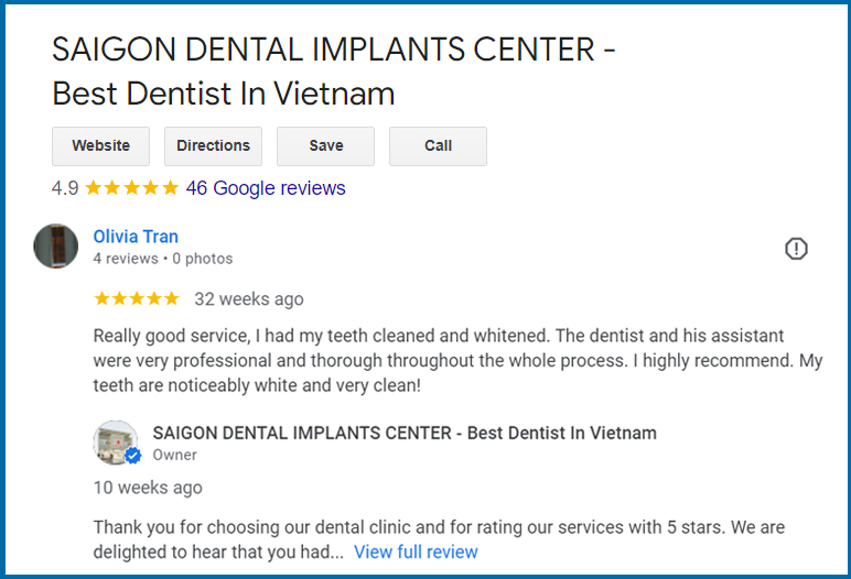 teeth whitening in Vietnam