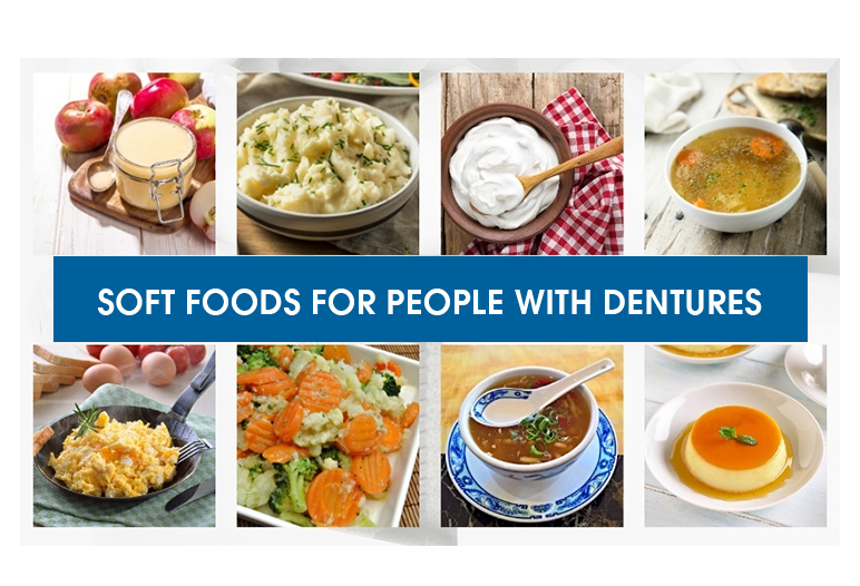 Soft foods for people with dentures