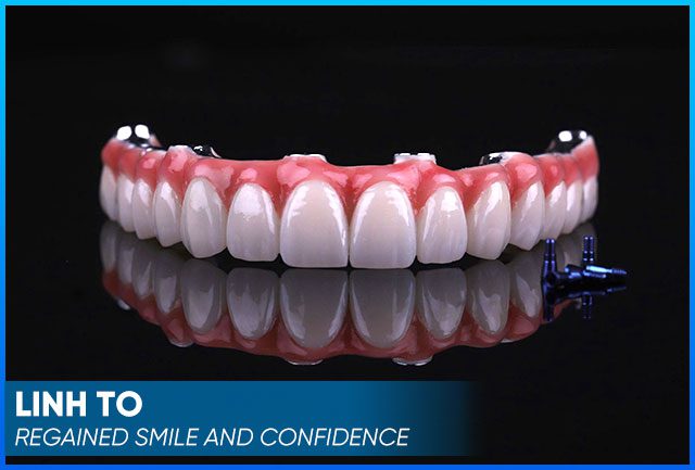 Mrs Linh To's testimonial-style dental image