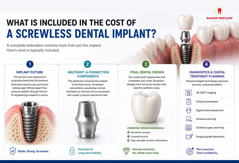 screwless implants price
